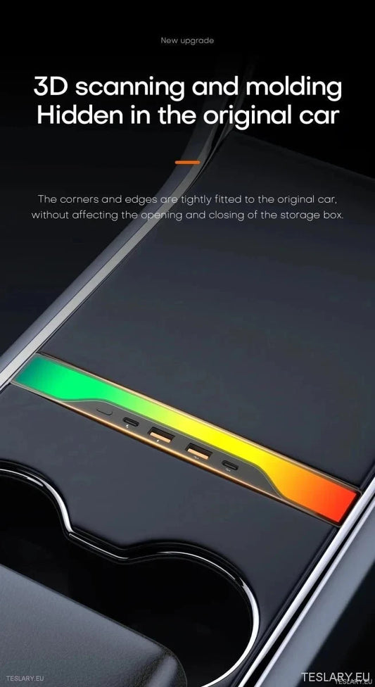 Hub d'Expansion USB RGB 4 en 1 pour Tesla : Améliorez votre expérience