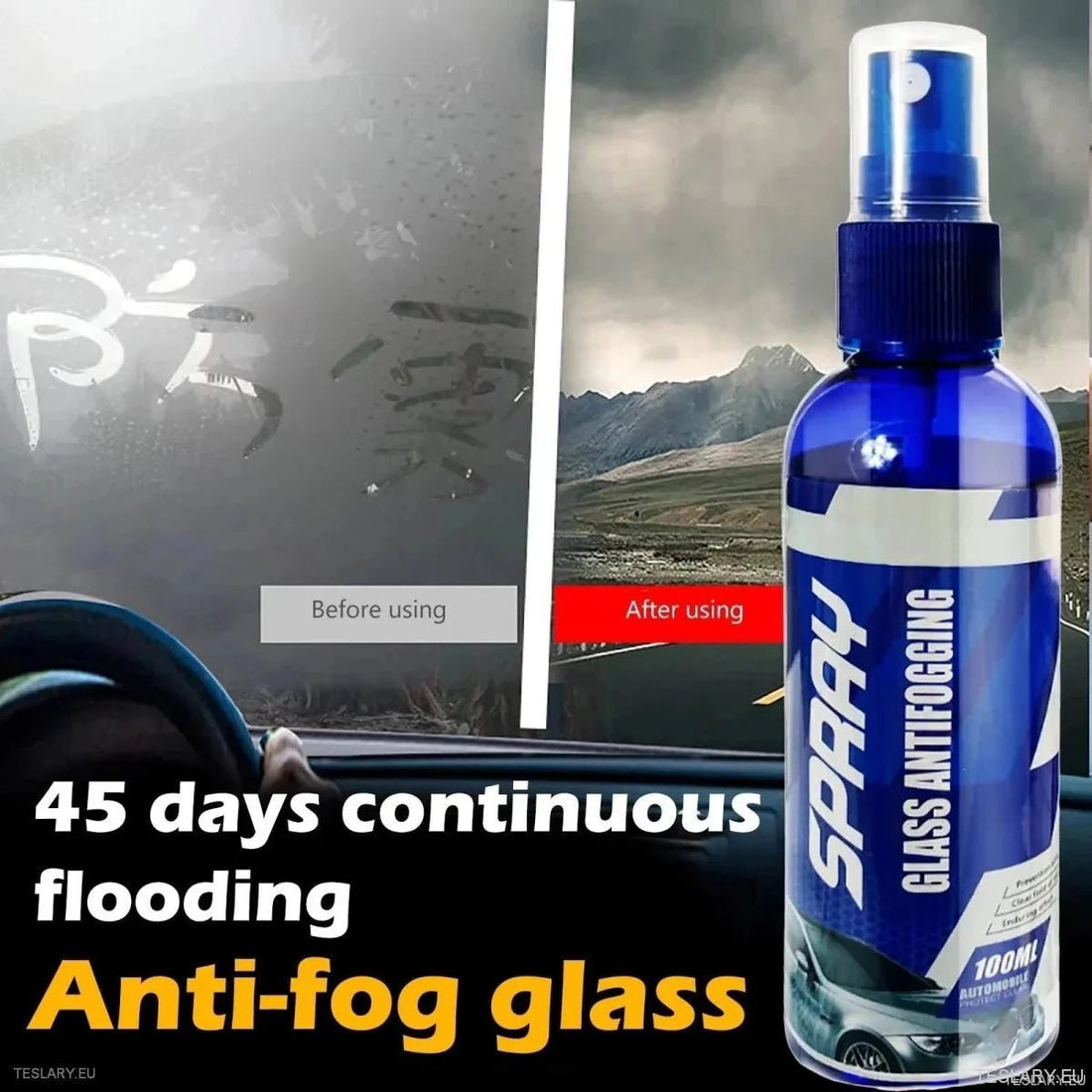 Anti-Fogging Glass Spray pour une Visibilité Éclatante