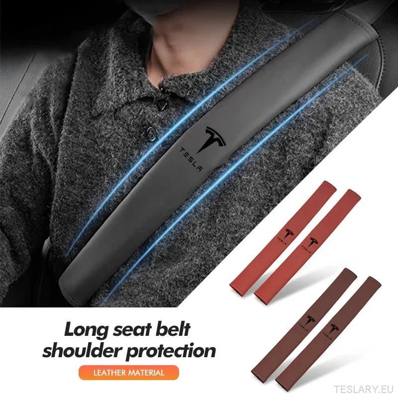 Elevate Tesla Comfort with Luxurious Seat Belt Accessories