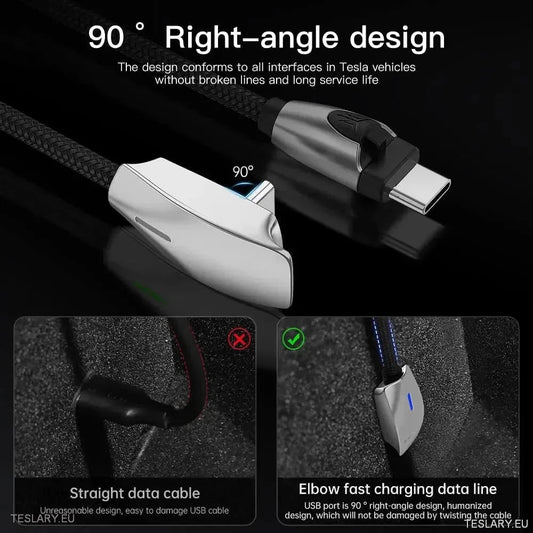 Premium USB-C Kaapelit Teslalle: Latausnopeus Yhdistyneenä Laatuun