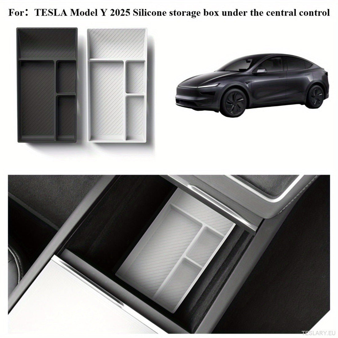 Silikon-Untersetzer für Tesla Model Y 2025 – Der ideale Organizer