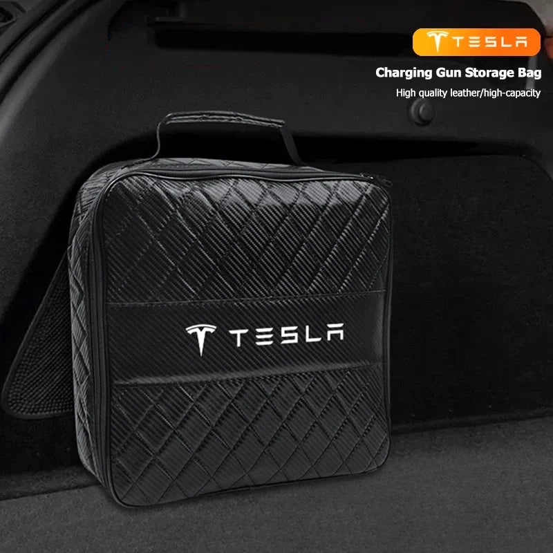 Accessoire Essentiel pour Tesla : Sac Cuir Recharge