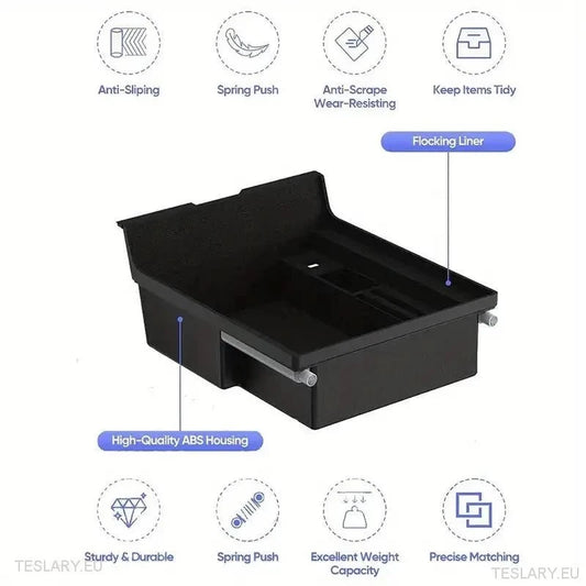 Organizador de Console Central Tesla: Funcionalidade e Estilo
