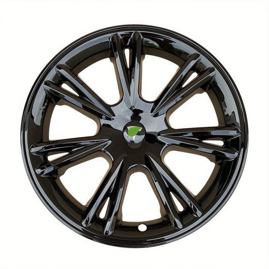 Verhoog stijl Tesla Model Y met GLOSS BLACK wielnaafdoppen