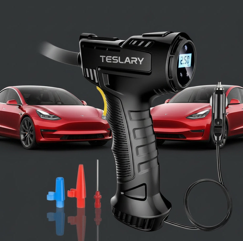 12 Volt Tyre Inflation Compressor Gun - TESLARY Tesla Shop Accessories Europe Nederlands Ireland Deutschland Espana Alicante France Italia