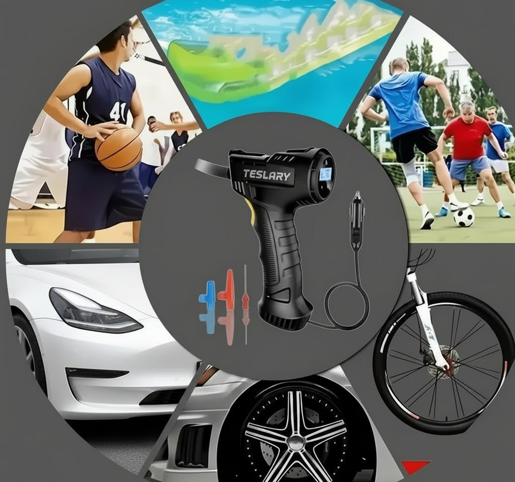 12 Volt Tyre Inflation Compressor Gun - TESLARY Tesla Shop Accessories Europe Nederlands Ireland Deutschland Espana Alicante France Italia