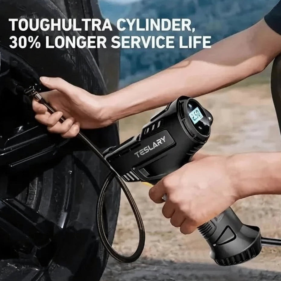 12 Volt Tyre Inflation Compressor Gun - TESLARY Tesla Shop Accessories Europe Nederlands Ireland Deutschland Espana Alicante France Italia