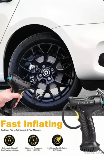 12 Volt Tyre Inflation Compressor Gun - TESLARY Tesla Shop Accessories Europe Nederlands Ireland Deutschland Espana Alicante France Italia