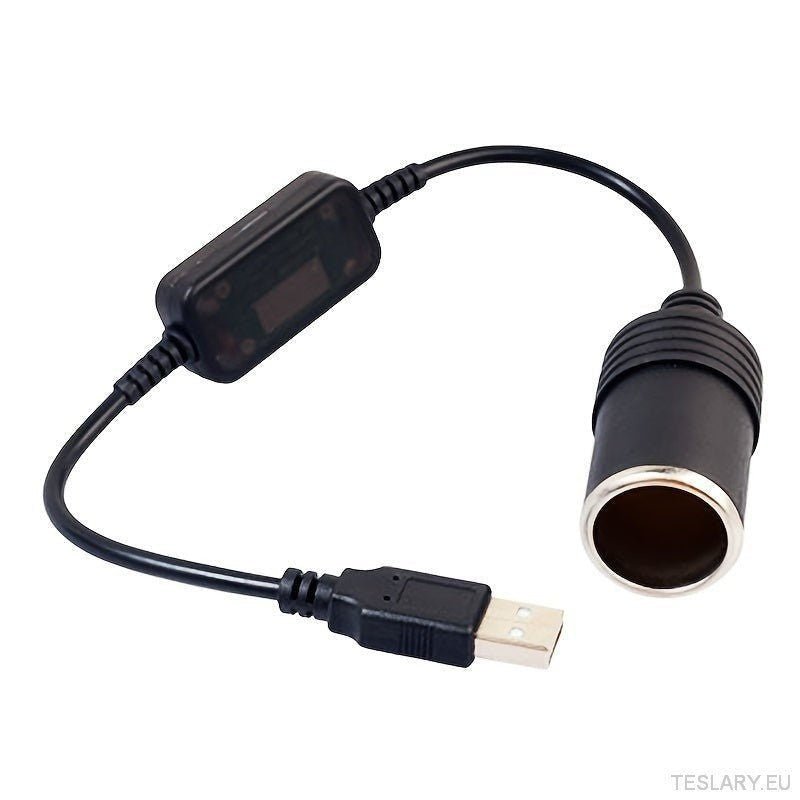 12V USB Converter Cable Adapter for EVs - TESLARY Tesla Shop Accessories Europe Nederlands Ireland Deutschland Espana Alicante France Italia
