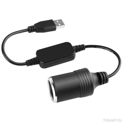 12V USB Converter Cable Adapter for EVs - TESLARY Tesla Shop Accessories Europe Nederlands Ireland Deutschland Espana Alicante France Italia