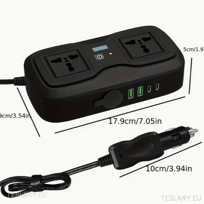 200 Watt 12 - 15V 220V Inverter Compatible with Tesla Cars ( UK & IRELAND ONLY ) - TESLARY Tesla Shop Accessories Europe Nederlands Dublin Cork Ireland Deutschland Espana Alicante France Italia