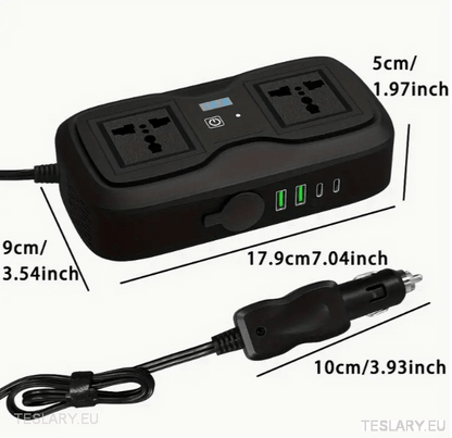 200 Watt 12 - 15V 220V Inverter Compatible with Tesla Cars ( UK & IRELAND ONLY ) - TESLARY Tesla Shop Accessories Europe Nederlands Dublin Cork Ireland Deutschland Espana Alicante France Italia