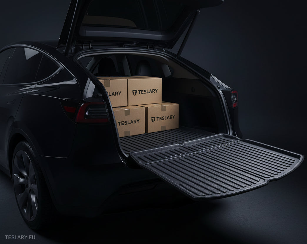 Tesla Model Y Trunk Floor Cargo Liner / Protector - Tesla Shop Europe - TESLARY.IE Ireland - France boutique- Deutschland Geschäft- España comercio - Nederland winkel- TESLARY.IE