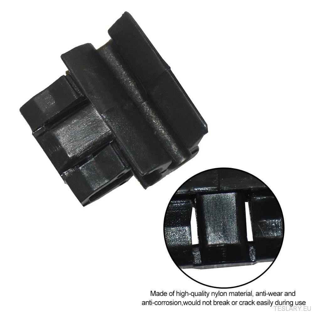 4pcs Durable Plastic Buckles for Tesla for Model Y / 3 Front Trunk, Luggage Storage Box Fixing Bracket, OE 1472872 - 00 - B (for Model Y) 1472872 - 00 - C (Model 3), Black, Matching Buckle - TESLARY Tesla Shop Accessories Europe Nederlands Ireland Deutsch