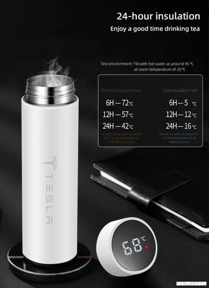 500ml Portable Insulated Travel Mug for Outdoor Adventures with Tesla Logo - TESLARY Tesla Shop Accessories Europe Nederlands Dublin Cork Ireland Deutschland Espana Alicante France Italia