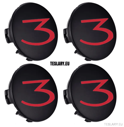 56mm Wheel Centre Caps with Logo for Tesla 3 , Y , S and X - TESLARY Tesla Shop Accessories Europe Nederlands Dublin Cork Ireland Deutschland Espana Alicante France Italia