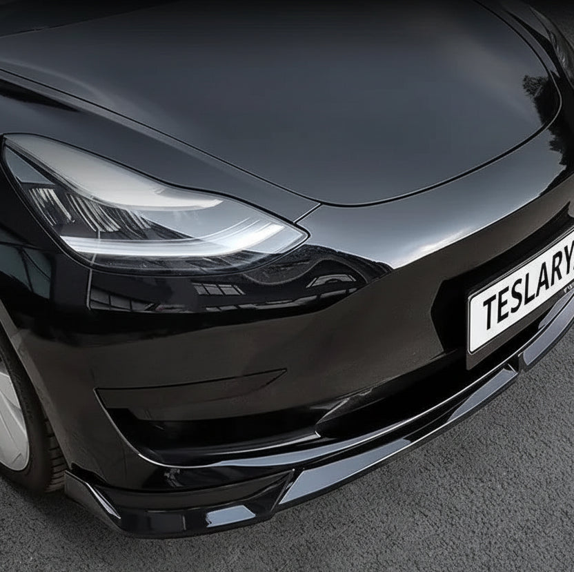 Tesla Model 3 / Y Front ABS Lip Spoiler - Gloss Black -TESLARY.IE Tesla Shop Europe