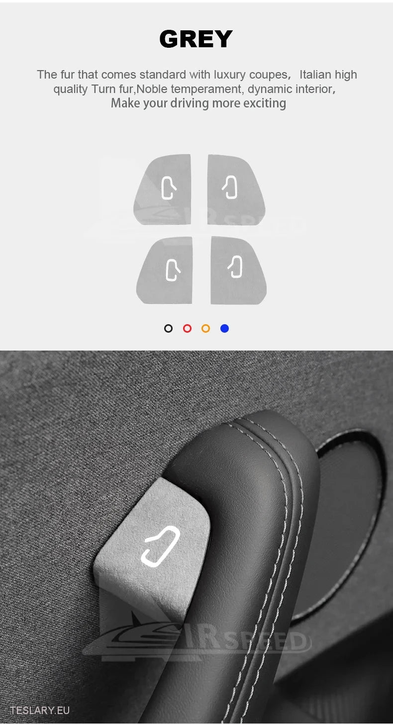 Tesla Model 3 Highland Italian Alcantara Suede Button Covers