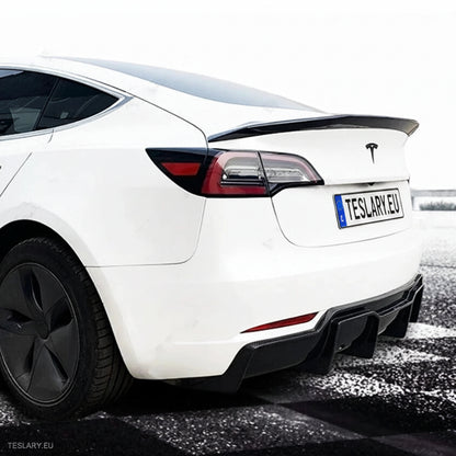 V Type Highkick Sport Spoiler Wing Tesla Model 3 2019 - 2023 - Carbon Fibre Style - Tesla Shop Europe - TESLARY.IE Ireland - France boutique- Deutschland Geschäft- España comercio - Nederland winkel- TESLARY.IE