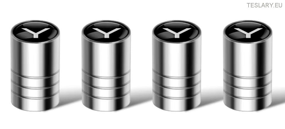 Tesla Tyre Air Valves with Model 3 or Model Y Logo