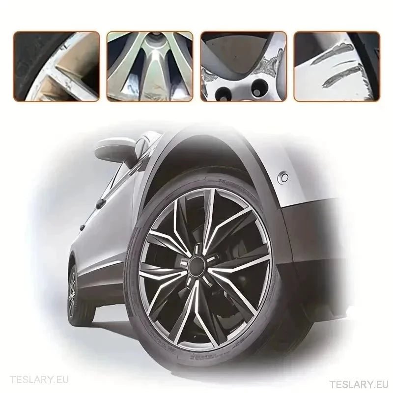 Alloy Wheel Repair Kit Silver - Universal - TESLARY Tesla Shop Accessories Europe Nederlands Ireland Deutschland Espana Alicante France Italia