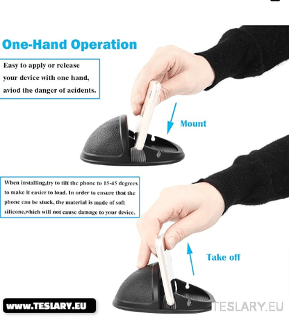 Car Phone Holder Multi - Function - Anti Slip Silicone Dash Phone Holder - TESLARY Tesla Shop Accessories Europe Nederlands Dublin Cork Ireland Deutschland Espana Alicante France Italia