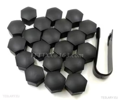 Decorative Lug Nut Cover Kits for Tesla 3/Y/S/X with Centre Cap Logo - TESLARY Tesla Shop Accessories Europe Nederlands Ireland Deutschland Espana Alicante France Italia