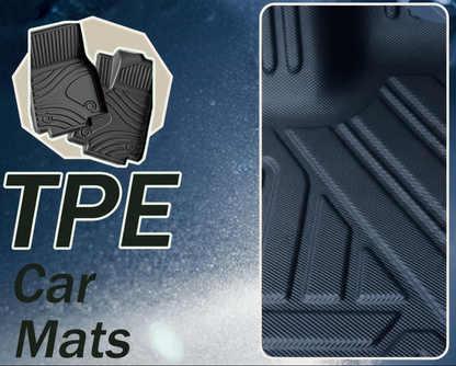Elegant Stylish Car Floor Mats All-Weather TPE Mats for [RHD] Tesla MODELY 2022-2024
