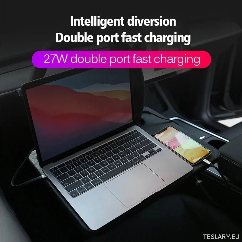 Docking Station For Tesla Model 3 Y USB Hub 27W Intelligent Fast Charging 6 in 2 Type - C Micro SD Model3 Modely 2021 - 2023 - TESLARY Tesla Shop Accessories Europe Nederlands Ireland Deutschland Espana Alicante France Italia