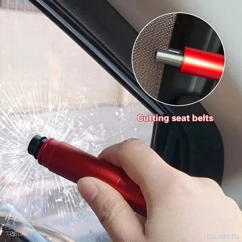 Emergency Escape Tool - Break Glass Allowing Quick Escape - TESLARY Tesla Shop Accessories Europe Nederlands Ireland Deutschland Espana Alicante France Italia
