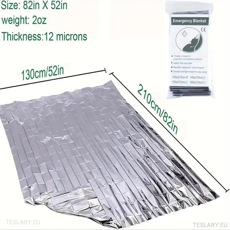 Emergency Thermal Blankets - Outdoor Survival - TESLARY Tesla Shop Accessories Europe Nederlands Ireland Deutschland Espana Alicante France Italia