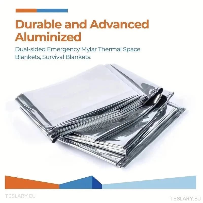 Emergency Thermal Blankets - Outdoor Survival - TESLARY Tesla Shop Accessories Europe Nederlands Ireland Deutschland Espana Alicante France Italia