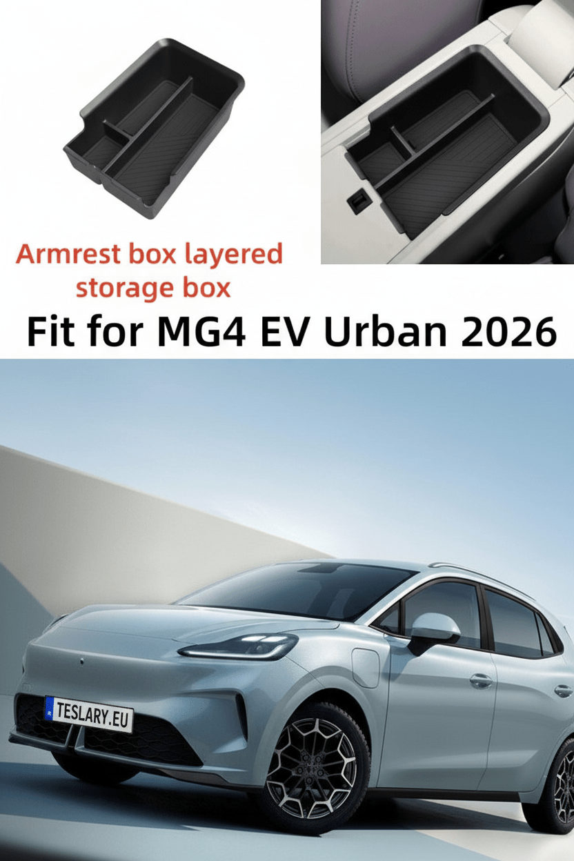 FMG4 EV Urban 2026 Car Armrest Box Storage Tray Center Console Holder Stowing Plate Organizer Interior Accessories Center Console Storage Tray - TESLARY Buy Tesla Shop Accessories Europe Nederlands Dublin Cork Ireland Deutschland Espana Iceland Finland France Italia