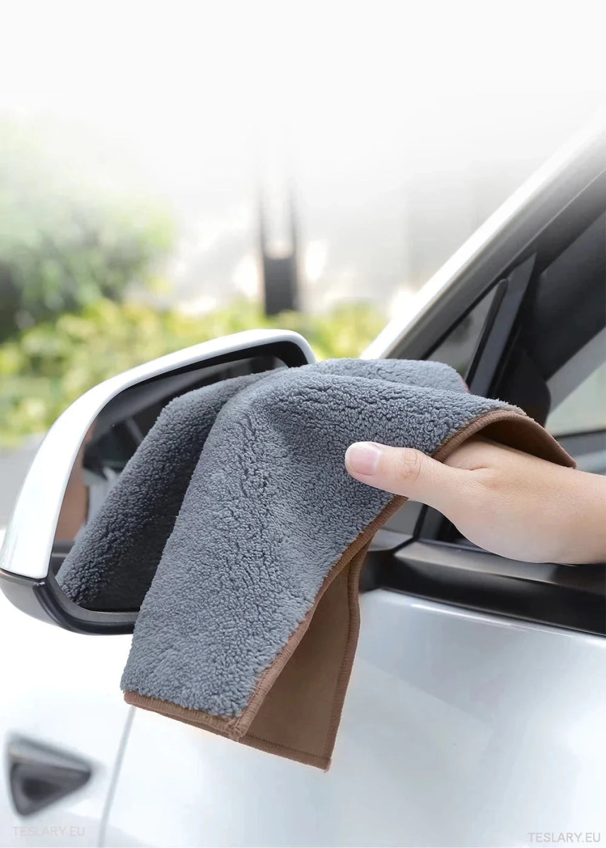 MicroFiber Cloth Towel for Tesla with S 3 X Y Logo - TESLARY Tesla Shop Accessories Europe Nederlands Ireland Deutschland Espana Alicante France Italia