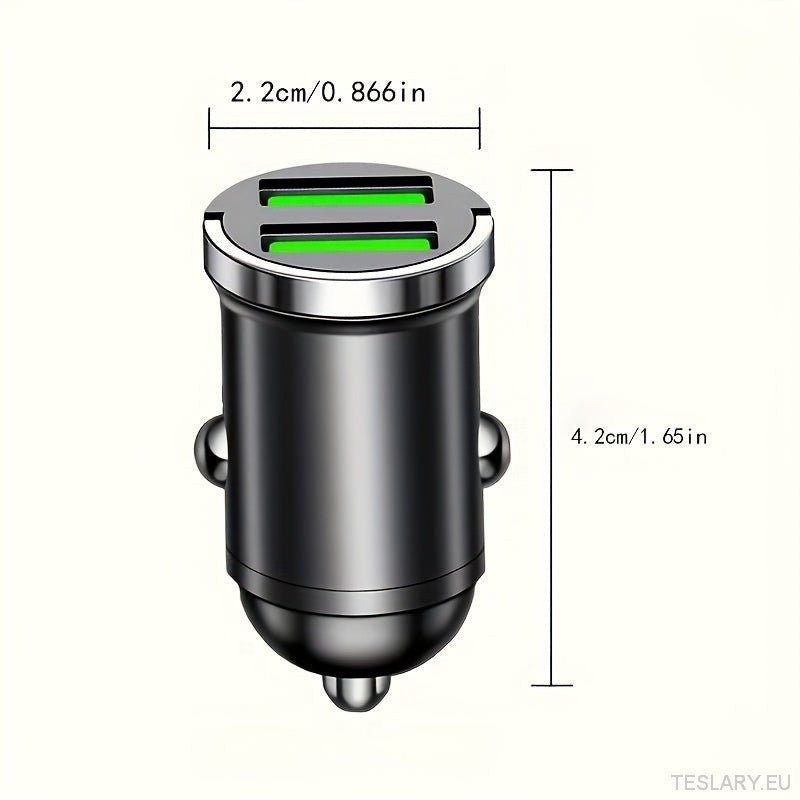 New Car - mounted Loop Mini Mobile Phone Car Charger PD + USB Fast Charging Hidden Flash Charge for Car Appliances - TESLARY Tesla Shop Accessories Europe Nederlands Ireland Deutschland Espana Alicante France Italia