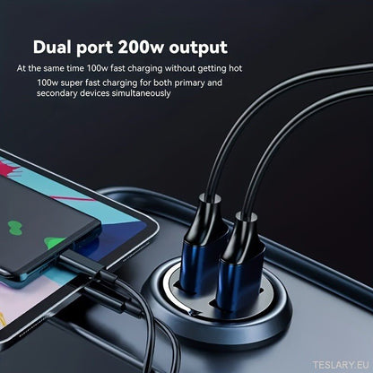 Mini USB Fast Charger Multi Port Adapter Suitable for Tesla , BYD & Other EVs - TESLARY Tesla Shop Accessories Europe Nederlands Dublin Cork Ireland Deutschland Espana Alicante France Italia