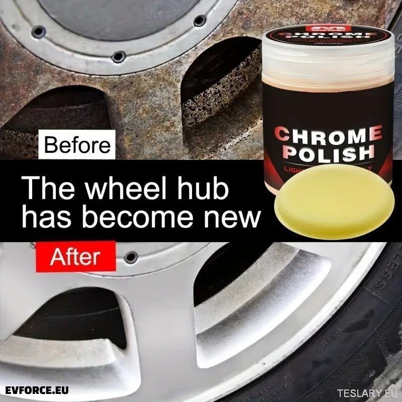 Multi - Purpose Chrome Restoration Polish 100gms - TESLARY Tesla Shop Accessories Europe Nederlands Ireland Deutschland Espana Alicante France Italia