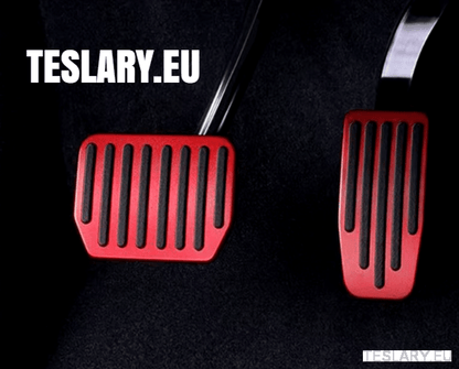 Performance Upgrade Tesla 3 / Y Non Slip Aluminium Foot Pedals - TESLARY Tesla Shop Accessories Europe Nederlands Dublin Cork Ireland Deutschland Espana Alicante France Italia