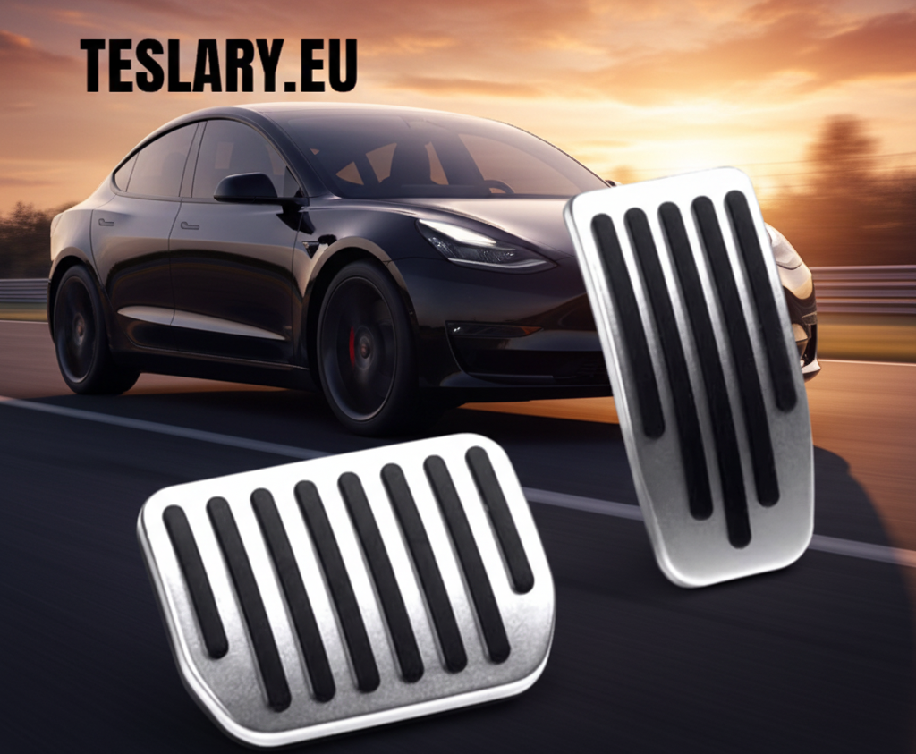Performance Upgrade Tesla 3 / Y Non Slip Aluminium Foot Pedals - TESLARY Tesla Shop Accessories Europe Nederlands Dublin Cork Ireland Deutschland Espana Alicante France Italia