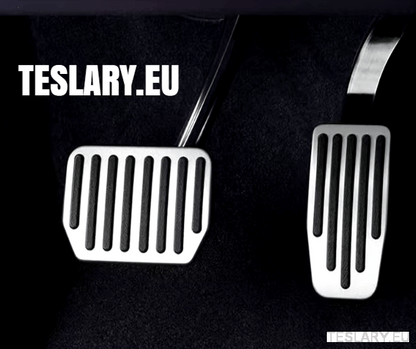 Performance Upgrade Tesla 3 / Y Non Slip Aluminium Foot Pedals - TESLARY Tesla Shop Accessories Europe Nederlands Dublin Cork Ireland Deutschland Espana Alicante France Italia