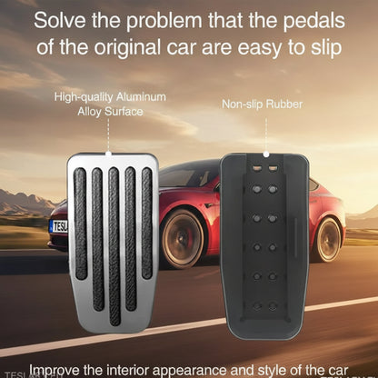Performance Upgrade Tesla 3 / Y Non Slip Aluminium Foot Pedals - TESLARY Tesla Shop Accessories Europe Nederlands Ireland Deutschland Espana Alicante France Italia