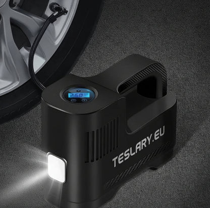 Portable 12 Volt Compressor with Digital Readout - TESLARY Tesla Shop Accessories Europe Nederlands Ireland Deutschland Espana Alicante France Italia