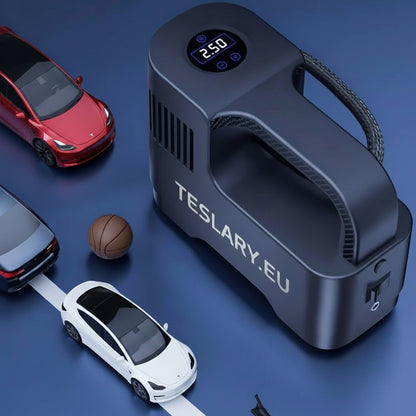 Portable 12 Volt Compressor with Digital Readout - TESLARY Tesla Shop Accessories Europe Nederlands Ireland Deutschland Espana Alicante France Italia