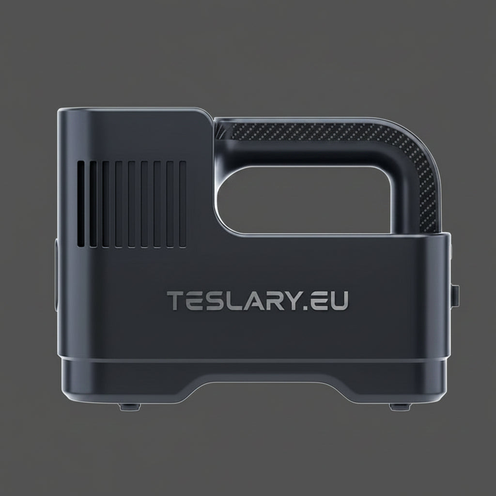 Portable 12 Volt Compressor with Digital Readout - TESLARY Tesla Shop Accessories Europe Nederlands Ireland Deutschland Espana Alicante France Italia
