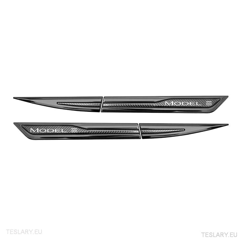 Premium Logo Decal Metal Door & Wing Stickers for Tesla 3 , Y & X - TESLARY Tesla Shop Accessories Europe Nederlands Ireland Deutschland Espana Alicante France Italia