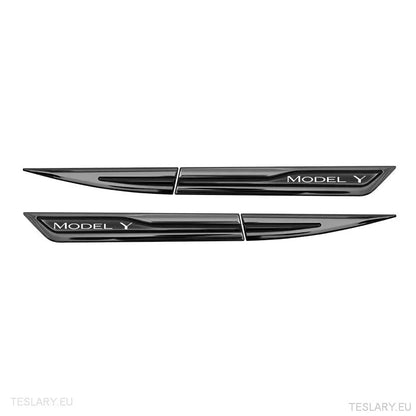 Premium Logo Decal Metal Door & Wing Stickers for Tesla 3 , Y & X - TESLARY Tesla Shop Accessories Europe Nederlands Ireland Deutschland Espana Alicante France Italia