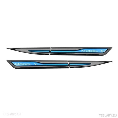 Premium Logo Decal Metal Door & Wing Stickers for Tesla 3 , Y & X - TESLARY Tesla Shop Accessories Europe Nederlands Ireland Deutschland Espana Alicante France Italia