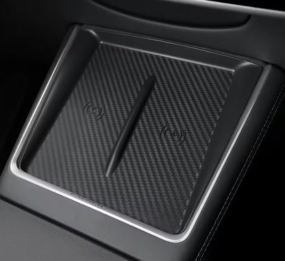 Premium Silicone Antislip Protective Cover for Wireless Charge Pad Tesla Model 3+ Highland Premium , Standard and Model Y+ Juniper Premium Editions - TESLARY Tesla Shop Accessories Europe Nederlands Dublin Cork Ireland Deutschland Espana Alicante France Italia