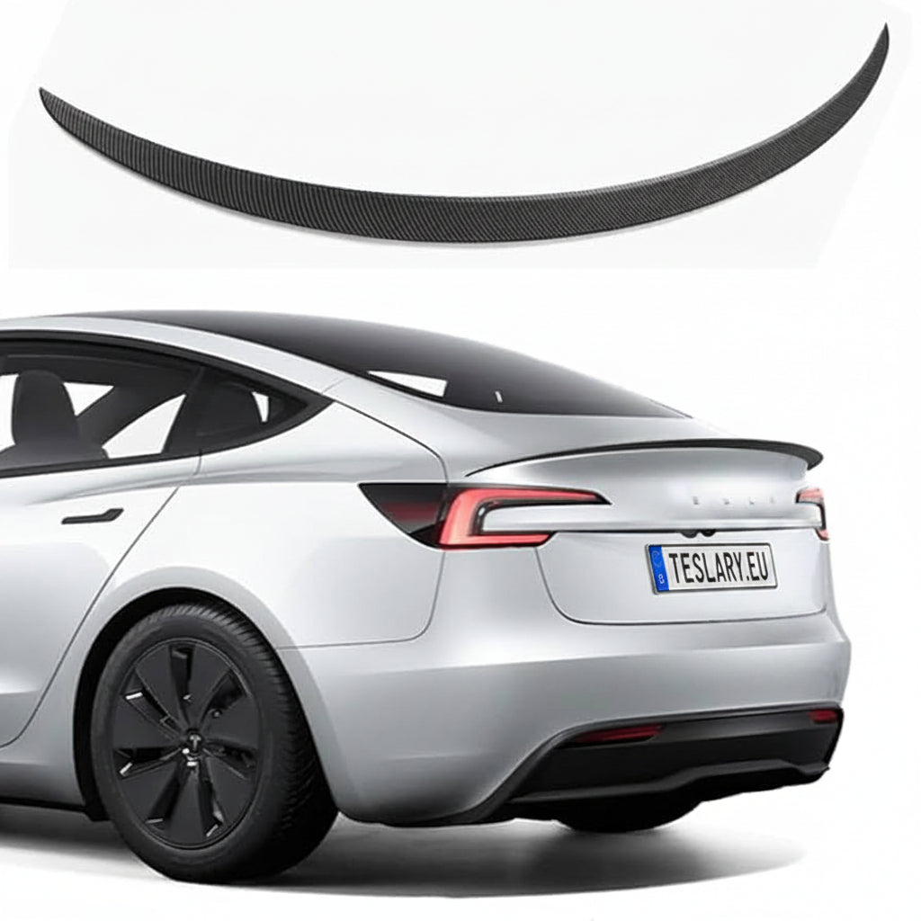 Rear Trunk Spoiler for Tesla Model 3 Highland 2024 Onwards - TESLARY Tesla Shop Accessories Europe Nederlands Ireland Deutschland Espana Alicante France Italia