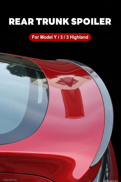 Rear Trunk Spoiler for Tesla Model 3 Highland 2024 Onwards - TESLARY Tesla Shop Accessories Europe Nederlands Ireland Deutschland Espana Alicante France Italia